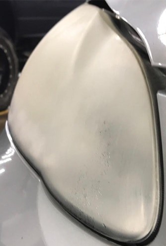 Cloudy headlight before restoration